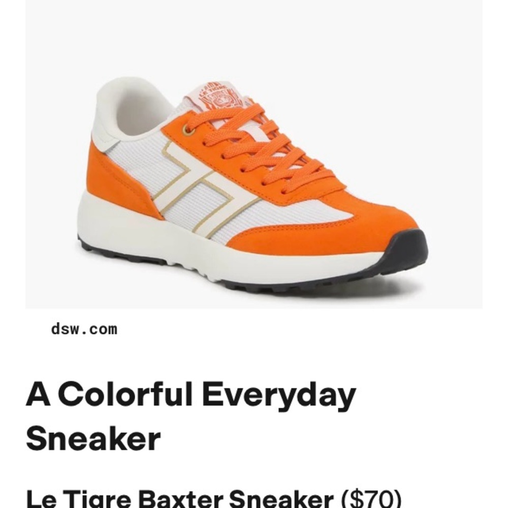 NWOB LeTigre Baxter sneakers size 6M
